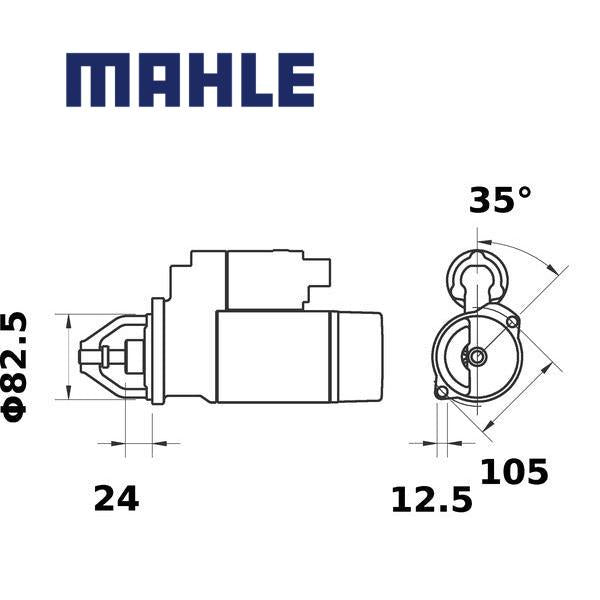 Starter MS332 MAHLE C000900060150, 0001362309, 13105, MS 332