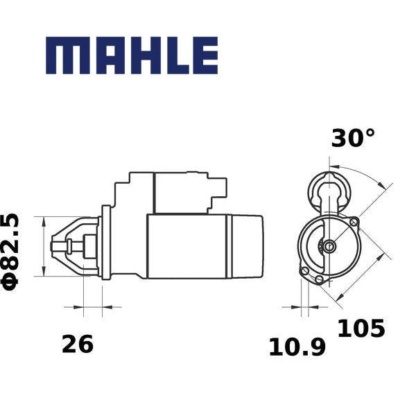 Starter MS219 MAHLE 01177441, 1000000311, 01178670, MS 219