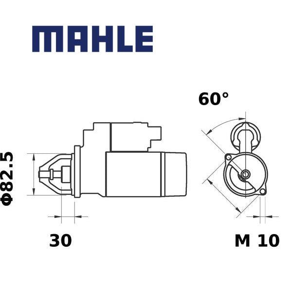 Starter MS127 MAHLE 0041512001, 0041513601, A0041512001, MS 127