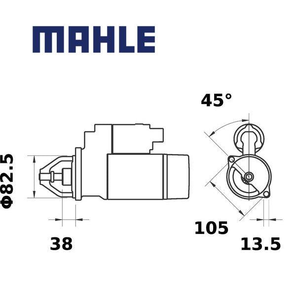Starter MS 96 MAHLE RE503118, RE51725, RE52120 MS96