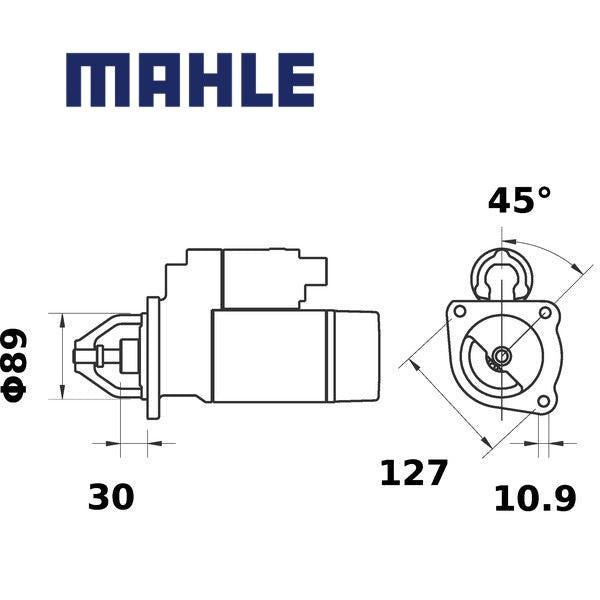 Starter MS 90 MAHLE 08036231, 8036231, 0001231027 MS90