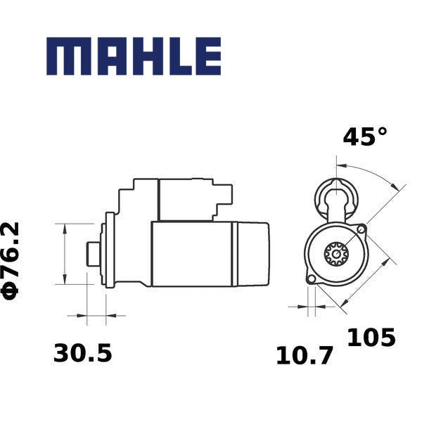 Starter MS 85 MAHLE 35532043F, 563 47, 58401410 MS85