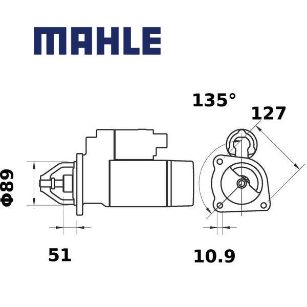 Starter MS34 MAHLE 78350925, MN16.359.124, 450115114763, MS 34