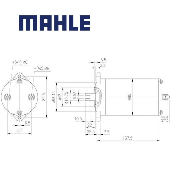 Electric Motor MM129 MAHLE 2005439122010, MM 129