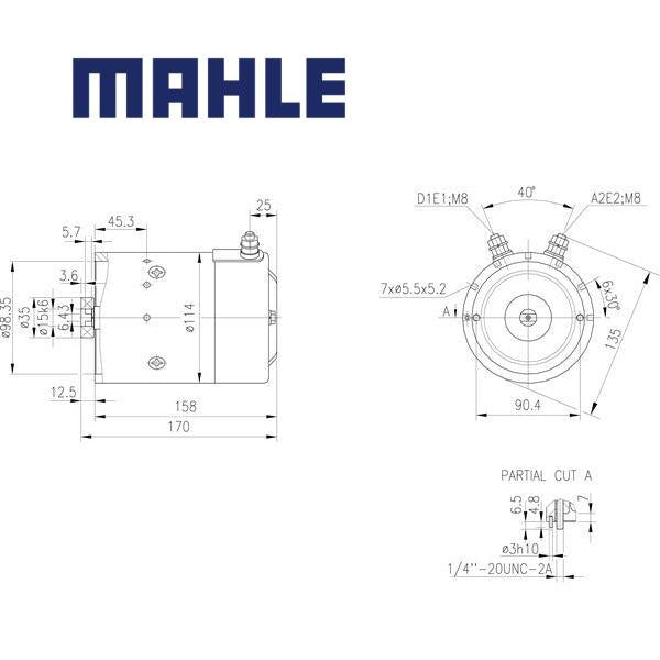 Electric Motor MM132 MAHLE, MM 132