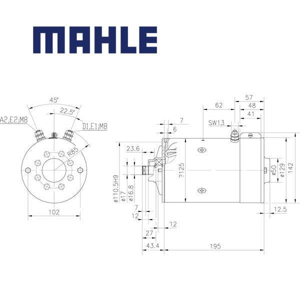 Electric Motor MM89 MAHLE, MM 89