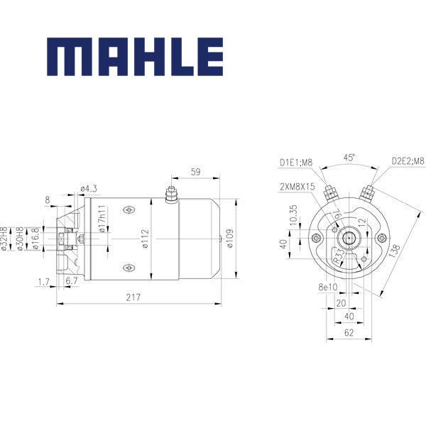 Electric Motor MM90 MAHLE, MM 90