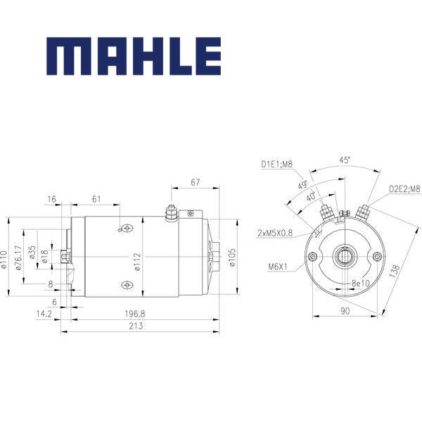 Electric Motor MM86 MAHLE, MM 86