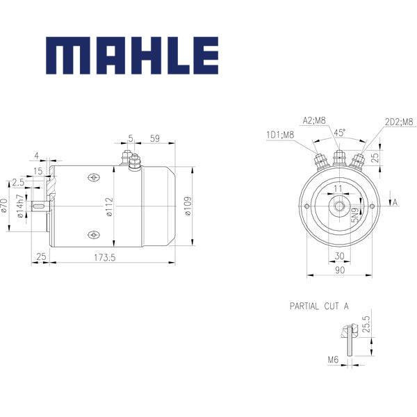 Electric Motor MM76 MAHLE, MM 76