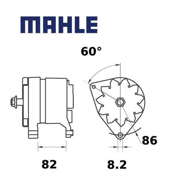 Alternator MG636 MAHLE 82665410, 88647700, 89731800, MG 636