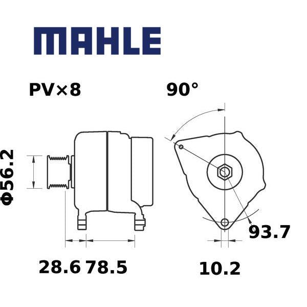 Alternator MG623 MAHLE 320/08678, 320/08678 S, MG 623