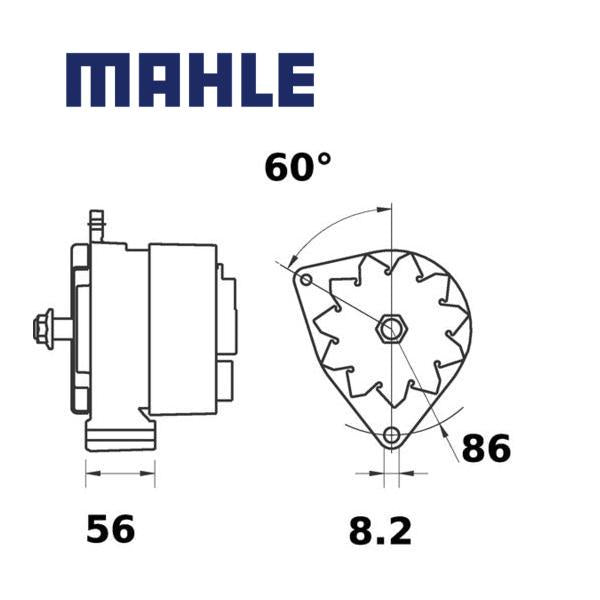 Alternator MG626 MAHLE 01178521, 87751792, C205900010010, MG 626