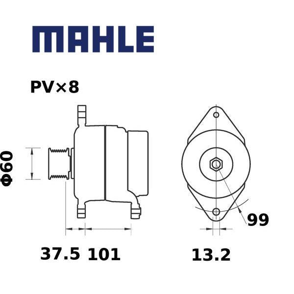 Alternator MG610 MAHLE 21610310, MG 610