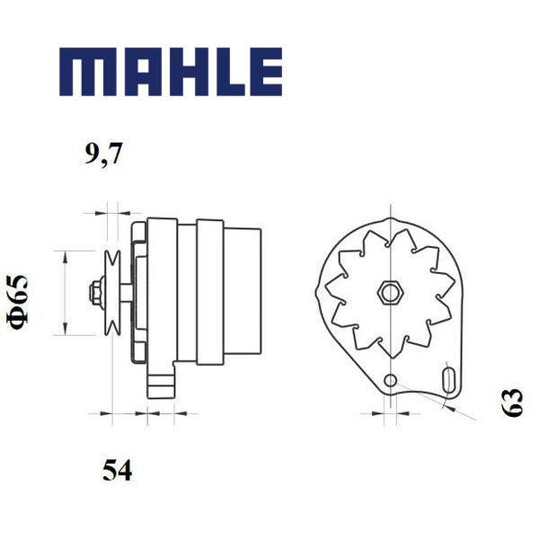 Alternator MG608 MAHLE 0000007704356, 46231650, 46472225, MG 608