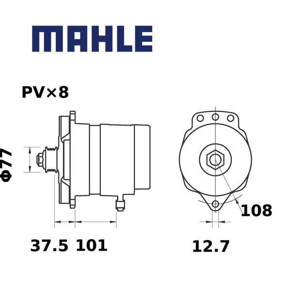 Alternator MG609 MAHLE 2161033.0, MG 609