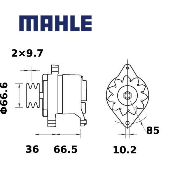 Alternator MG580 MAHLE MN16359117, MN16369118, MN16.359.118, MG 580
