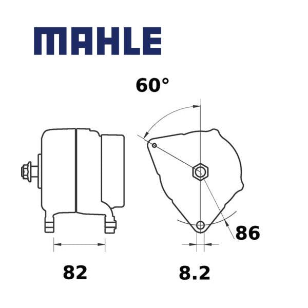 Alternator MG562 MAHLE 0005301440, 2253145, 2871A305, MG 562