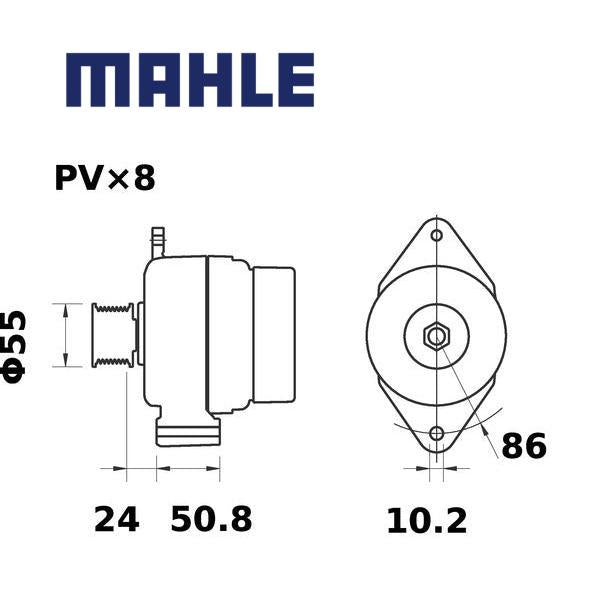Alternator MG561 MAHLE 2855467, 504193811, 87371504, MG 561