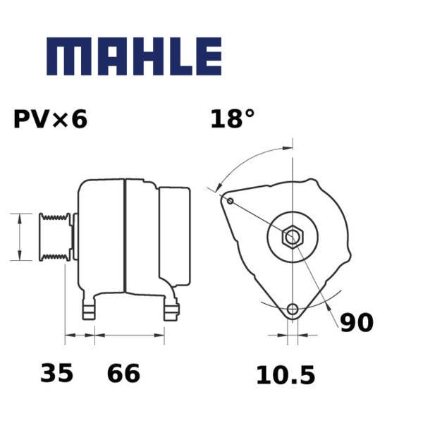 Alternator MG506 MAHLE 09138045, 8971891130, LR1100 502, MG 506