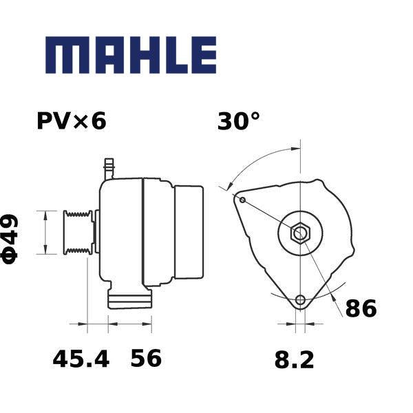 Alternator MG486 MAHLE 401418, MG 486