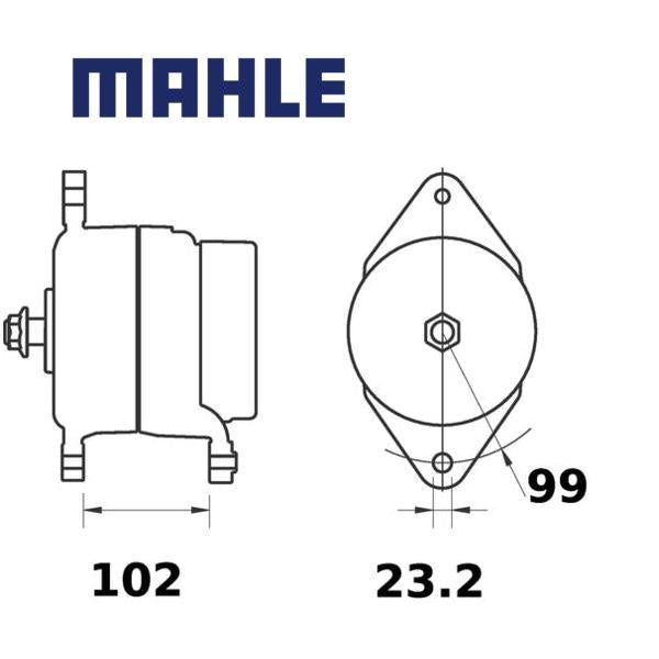 Alternator MG490 MAHLE 1117965, 605576460, 202360T91, MG 490