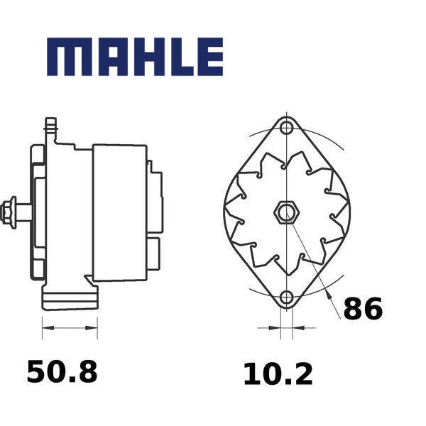 Alternator MG477 MAHLE 0000504075799, 327121A1, AE52707, MG 477