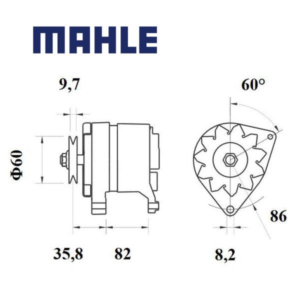 Alternator MG429 MAHLE 1005348, 1447706M91, 2871D031, MG 429