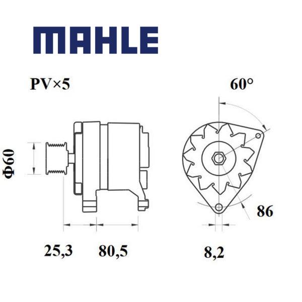 Alternator MG420 MAHLE AUU1481, YLE10019, YLE101700, MG 420