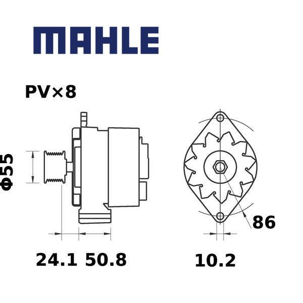 Alternator MG274 MAHLE 84254289, 87422777, 84416587, MG 274