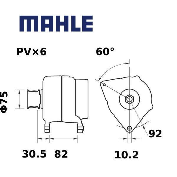 Alternator MG141 MAHLE 5340.3701010, MG 141