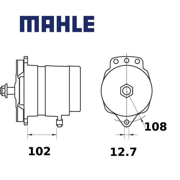 Alternator MG78 MAHLE 02557832 9, 1501935, 1Q342758, MG 78