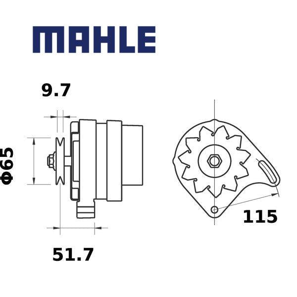 Alternator MG18 MAHLE 0011573320, 1157.332.0, ED0011573320, MG 18