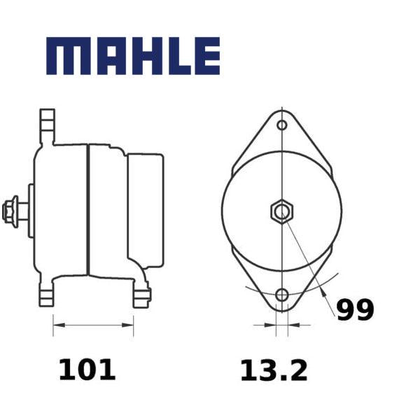 Alternator MG9 MAHLE 6220229M91, 87439313, 87439317, MG 9
