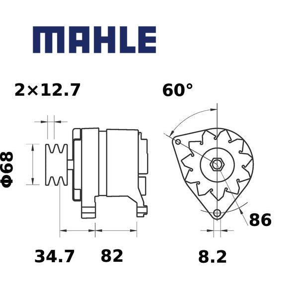 Alternator MG680 MAHLE 3691711M91, MG 680