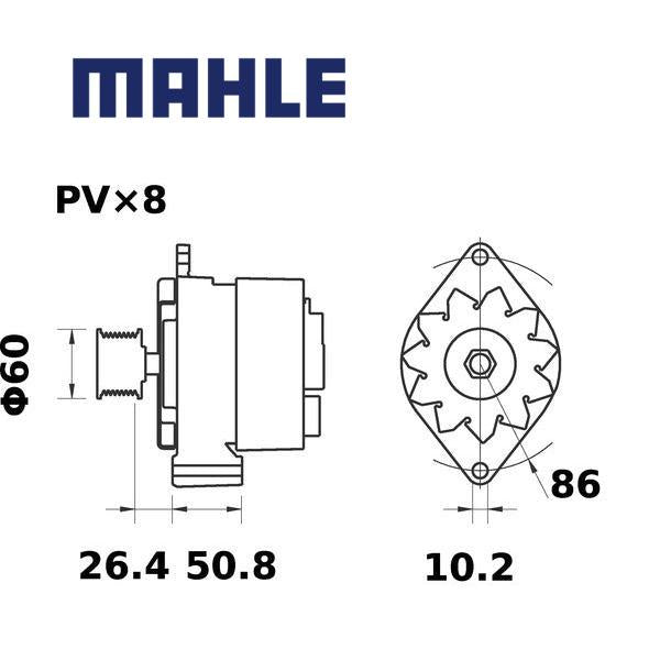 Alternator MG736 MAHLE F002G10574, MG 736