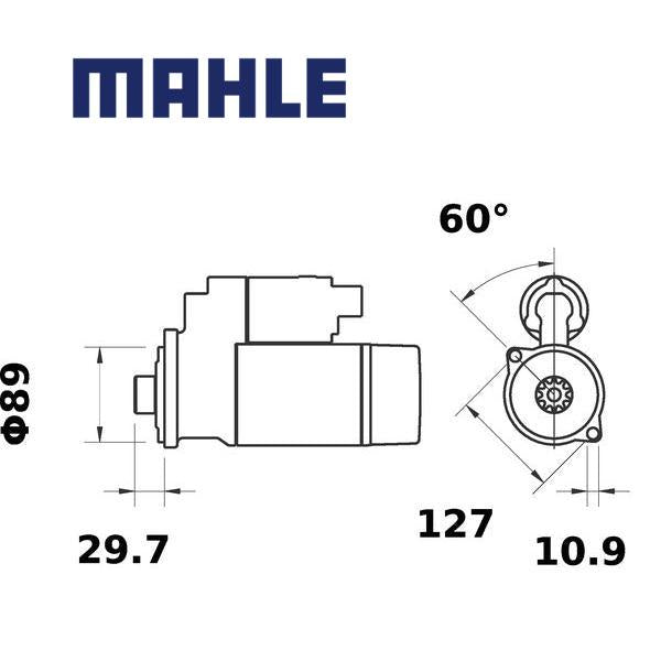 Starter MS646 MAHLE 00674324, 04125296, 04126025, MS 646