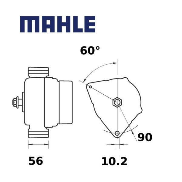 Alternator MG757 MAHLE 836674757, V836674757, MG 757