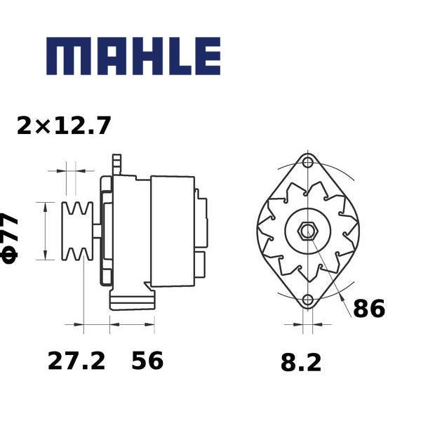 Alternator MG758 MAHLE RE558890, MG 758